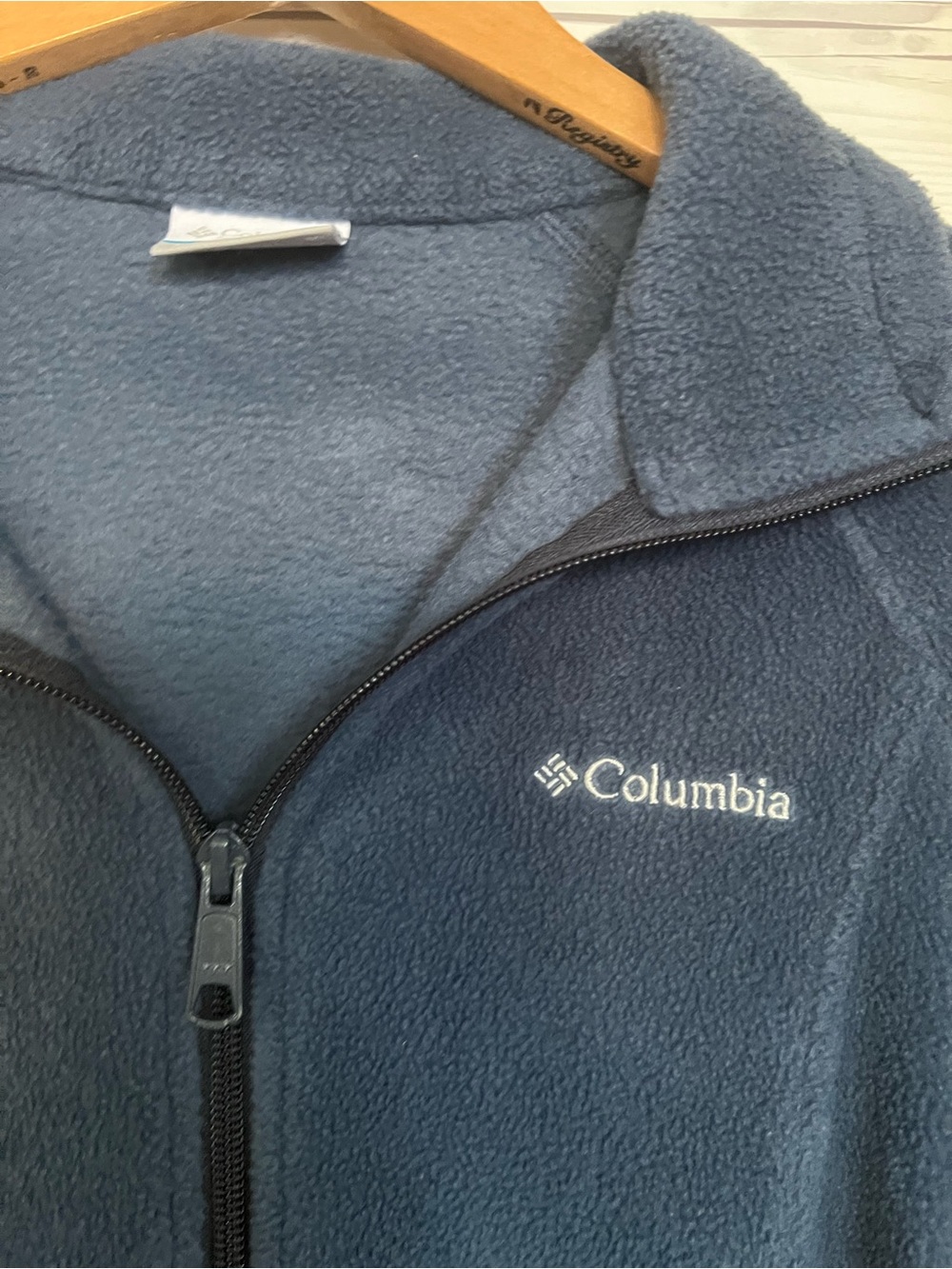 Columbia Benton Springs Full Zip Fleece Jacket Pockets Blue Women’s Size Medium - Picture 3 of 6